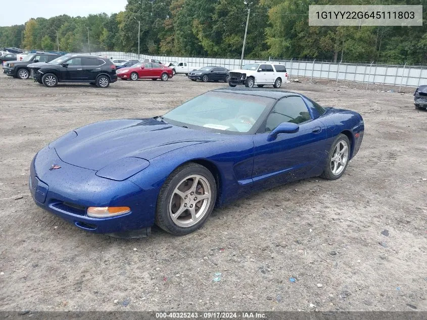 1G1YY22G645111803 2004 Chevrolet Corvette