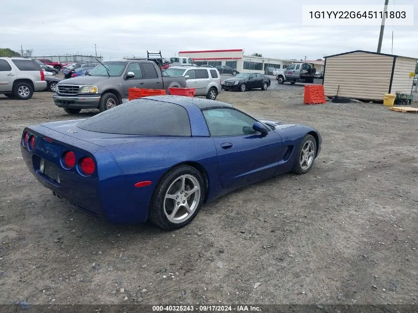 1G1YY22G645111803 2004 Chevrolet Corvette