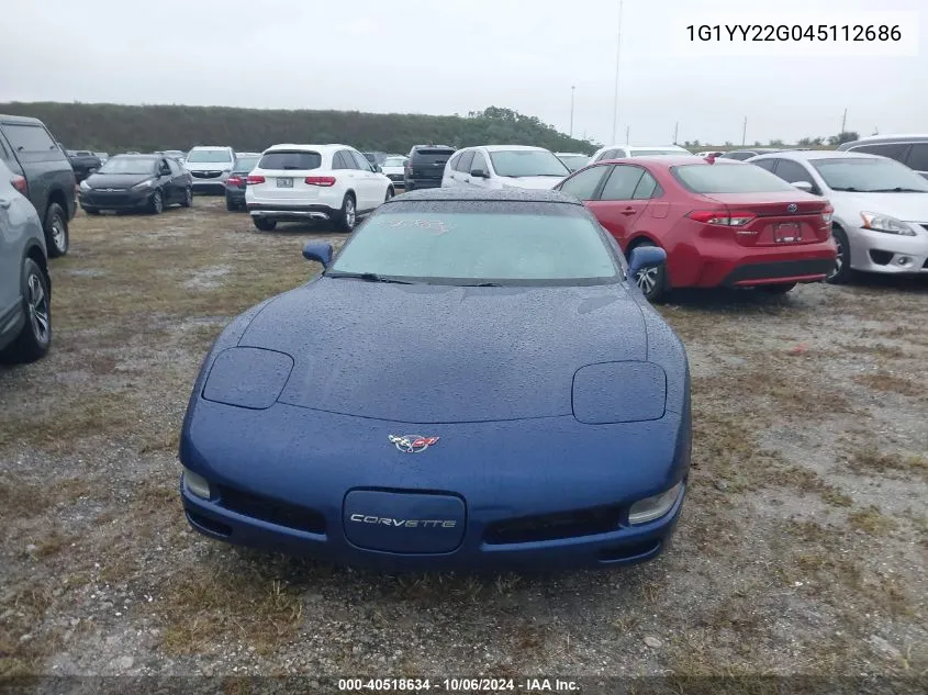 2004 Chevrolet Corvette VIN: 1G1YY22G045112686 Lot: 40518634