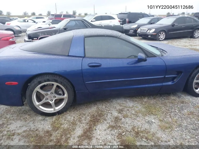 2004 Chevrolet Corvette VIN: 1G1YY22G045112686 Lot: 40518634