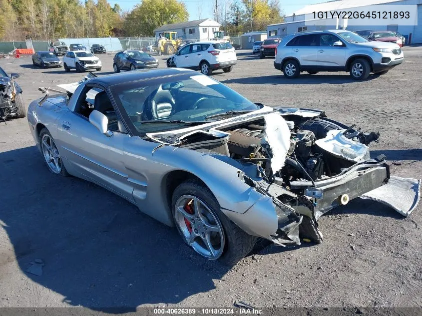 2004 Chevrolet Corvette VIN: 1G1YY22G645121893 Lot: 40626389