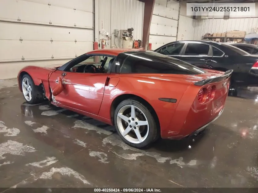 2005 Chevrolet Corvette VIN: 1G1YY24U255121801 Lot: 40250424