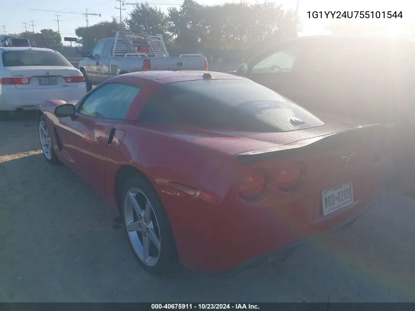 2005 Chevrolet Corvette VIN: 1G1YY24U755101544 Lot: 40675911