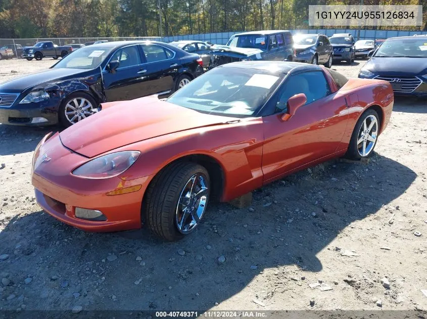 2005 Chevrolet Corvette VIN: 1G1YY24U955126834 Lot: 40749371