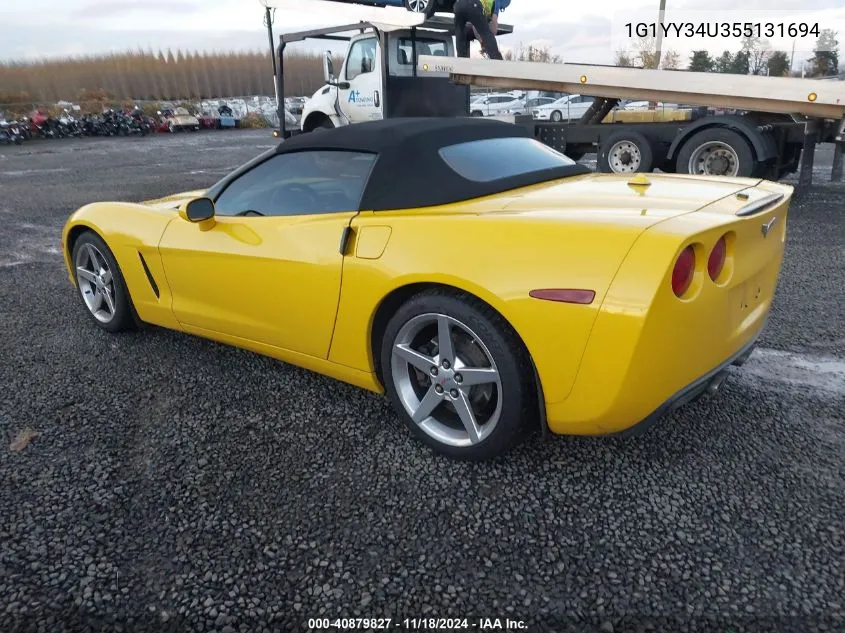 2005 Chevrolet Corvette VIN: 1G1YY34U355131694 Lot: 40879827