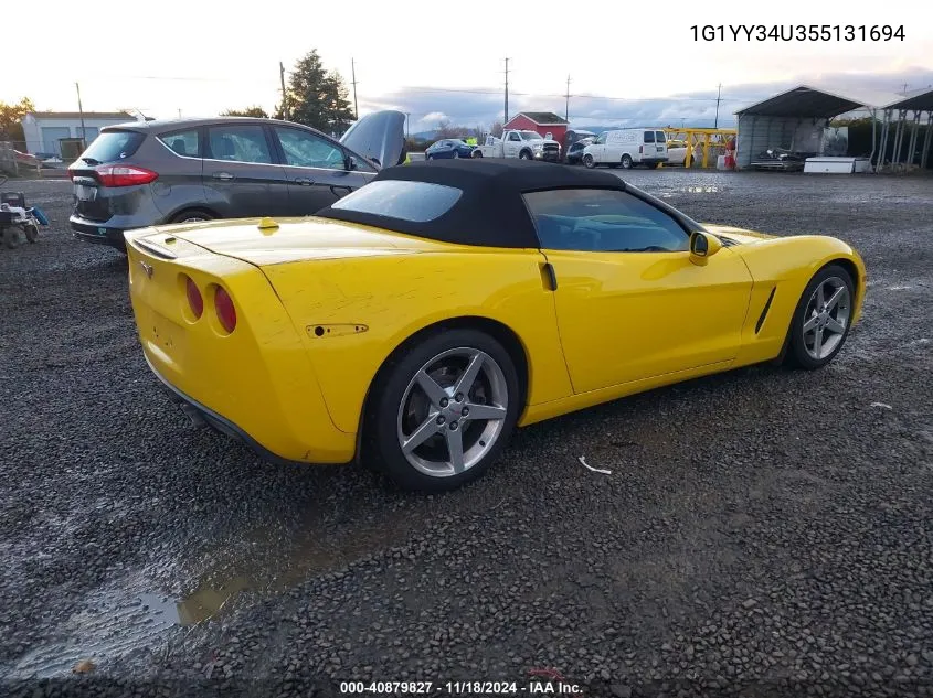 2005 Chevrolet Corvette VIN: 1G1YY34U355131694 Lot: 40879827