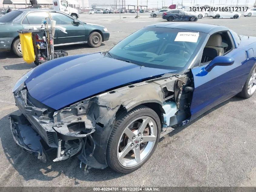 2006 Chevrolet Corvette VIN: 1G1YY26U165112117 Lot: 40294701