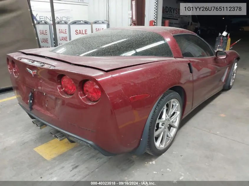 1G1YY26U765112378 2006 Chevrolet Corvette