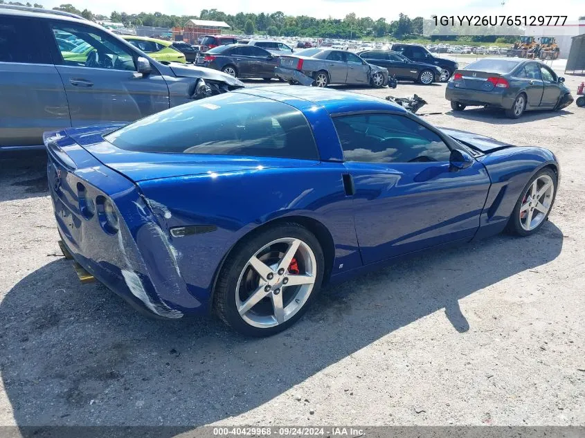 2006 Chevrolet Corvette VIN: 1G1YY26U765129777 Lot: 40429968