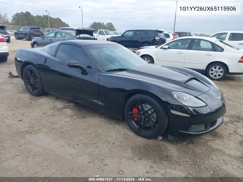 2006 Chevrolet Corvette VIN: 1G1YY26UX65115906 Lot: 40861037