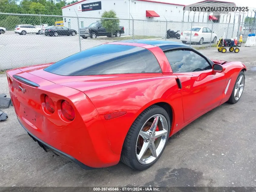 2007 Chevrolet Corvette VIN: 1G1YY26U375107325 Lot: 39745046