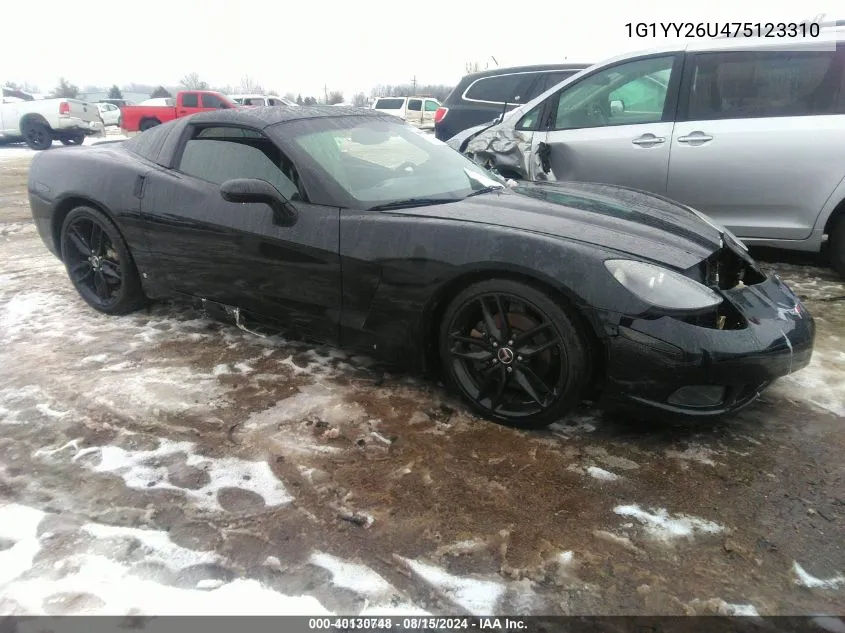 2007 Chevrolet Corvette VIN: 1G1YY26U475123310 Lot: 40130748