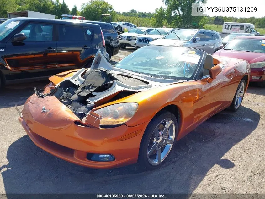 2007 Chevrolet Corvette VIN: 1G1YY36U375131209 Lot: 40195930