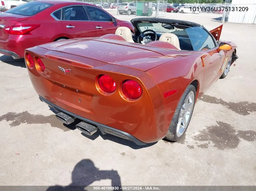 2007 Chevrolet Corvette VIN: 1G1YY36U375131209 Lot: 40195930