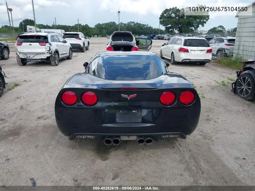 2007 Chevrolet Corvette VIN: 1G1YY26U675104550 Lot: 40282619