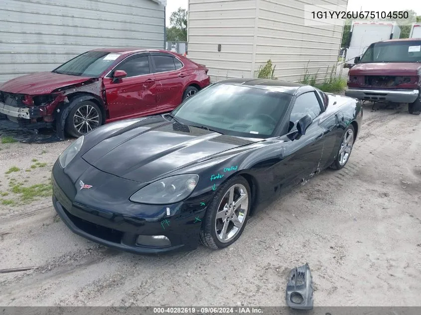 2007 Chevrolet Corvette VIN: 1G1YY26U675104550 Lot: 40282619