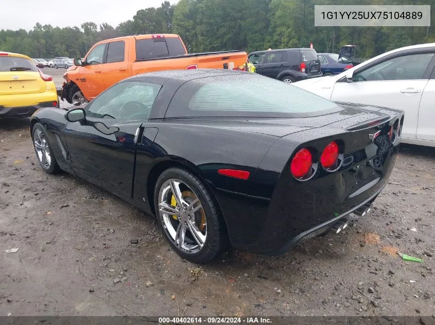 2007 Chevrolet Corvette VIN: 1G1YY25UX75104889 Lot: 40402614