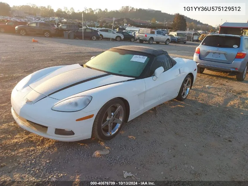 2007 Chevrolet Corvette VIN: 1G1YY36U575129512 Lot: 40576709