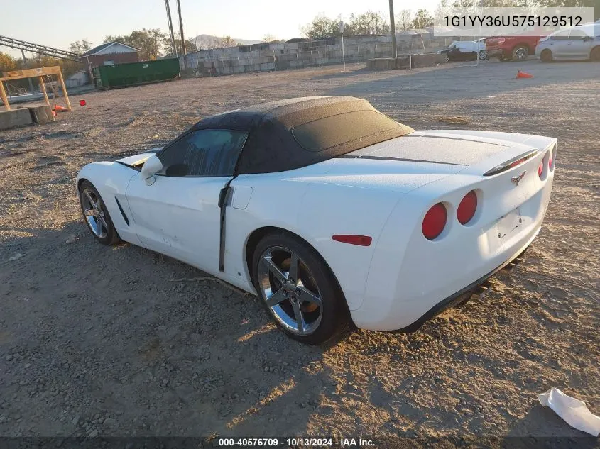 2007 Chevrolet Corvette VIN: 1G1YY36U575129512 Lot: 40576709