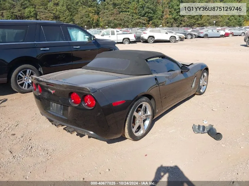 2007 Chevrolet Corvette VIN: 1G1YY36U875129746 Lot: 40677025