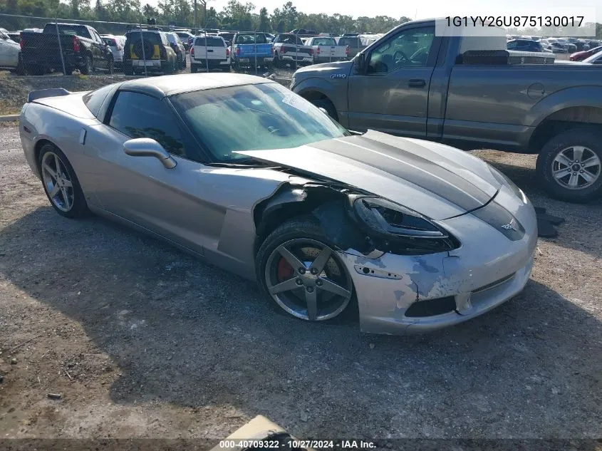 2007 Chevrolet Corvette VIN: 1G1YY26U875130017 Lot: 40709322