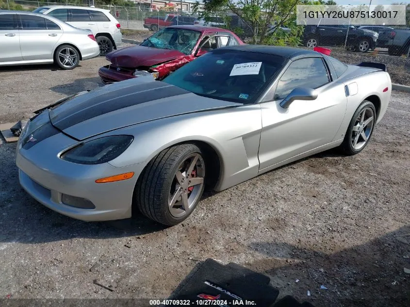 2007 Chevrolet Corvette VIN: 1G1YY26U875130017 Lot: 40709322