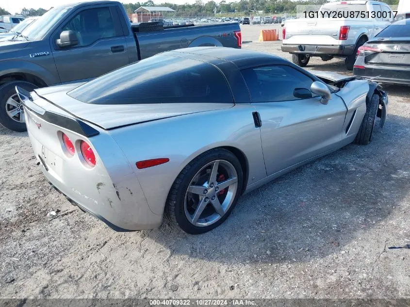 2007 Chevrolet Corvette VIN: 1G1YY26U875130017 Lot: 40709322