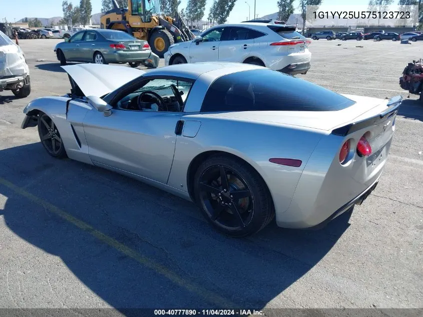 2007 Chevrolet Corvette VIN: 1G1YY25U575123723 Lot: 40777890