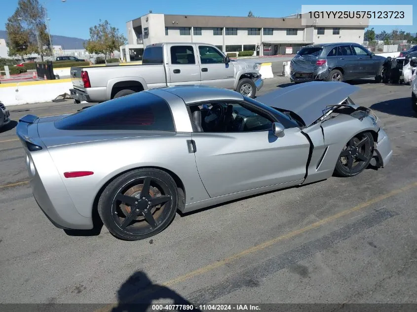 2007 Chevrolet Corvette VIN: 1G1YY25U575123723 Lot: 40777890