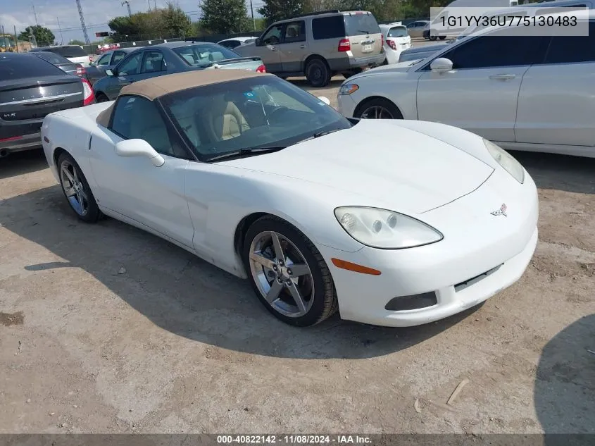 2007 Chevrolet Corvette VIN: 1G1YY36U775130483 Lot: 40822142