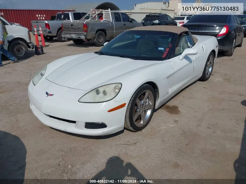 2007 Chevrolet Corvette VIN: 1G1YY36U775130483 Lot: 40822142