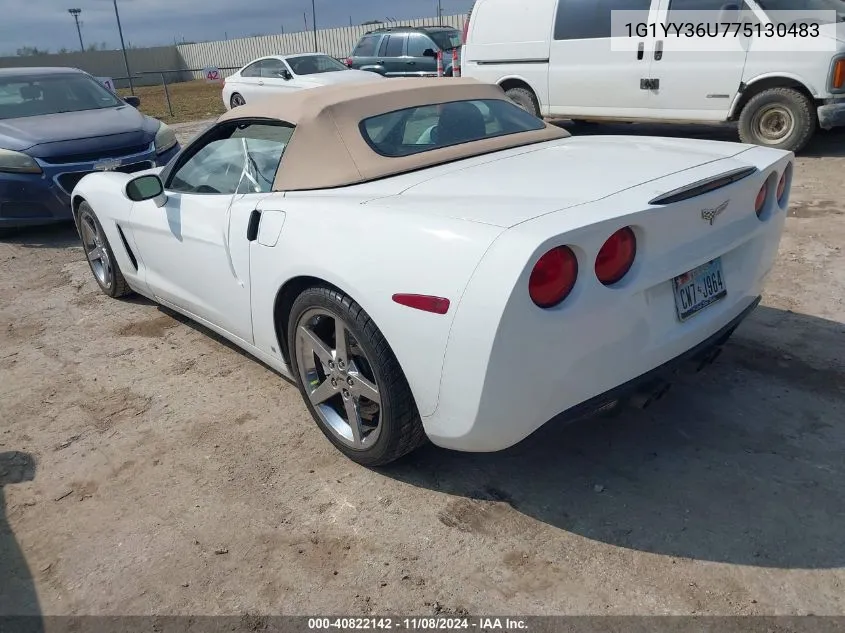 2007 Chevrolet Corvette VIN: 1G1YY36U775130483 Lot: 40822142