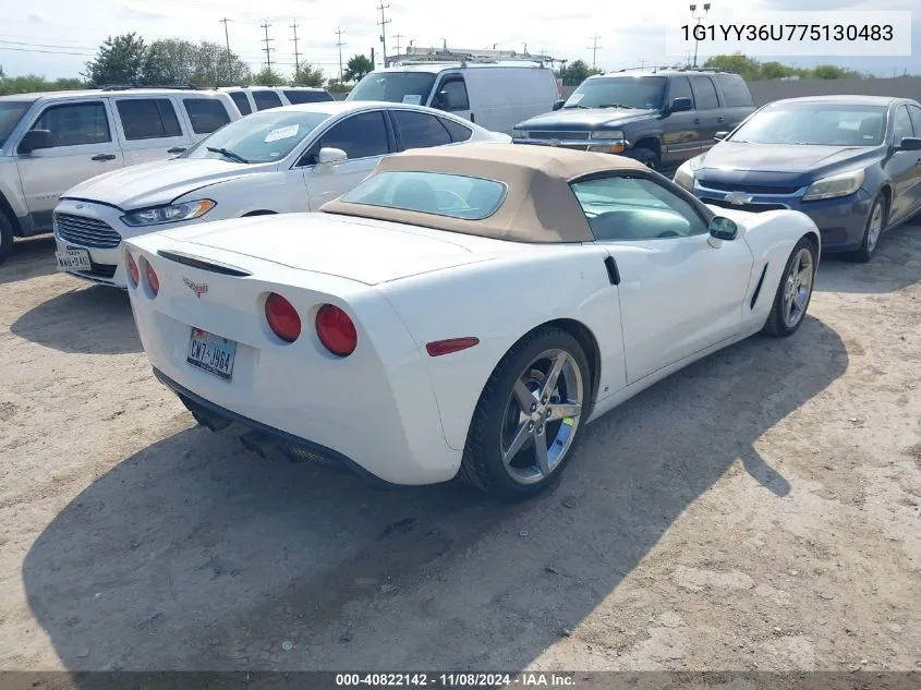 2007 Chevrolet Corvette VIN: 1G1YY36U775130483 Lot: 40822142