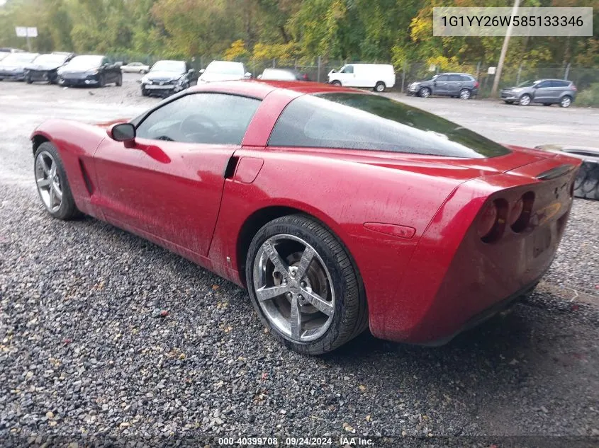 2008 Chevrolet Corvette VIN: 1G1YY26W585133346 Lot: 40399708