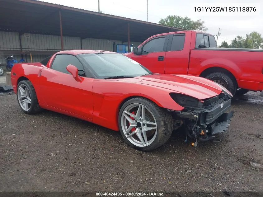 2008 Chevrolet Corvette VIN: 1G1YY25W185118876 Lot: 40424495