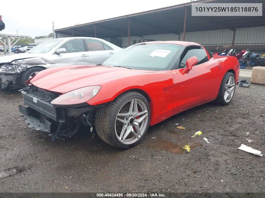 2008 Chevrolet Corvette VIN: 1G1YY25W185118876 Lot: 40424495