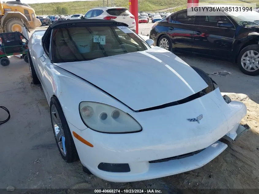 2008 Chevrolet Corvette VIN: 1G1YY36W085131994 Lot: 40668274