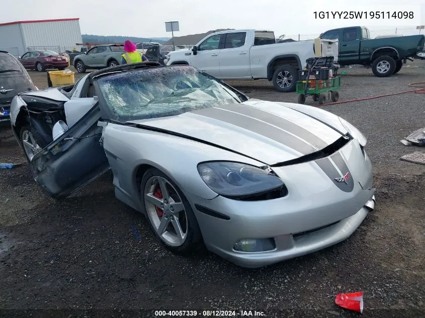 2009 Chevrolet Corvette VIN: 1G1YY25W195114098 Lot: 40057339