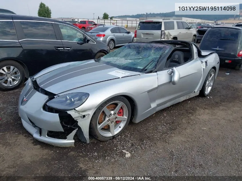 2009 Chevrolet Corvette VIN: 1G1YY25W195114098 Lot: 40057339