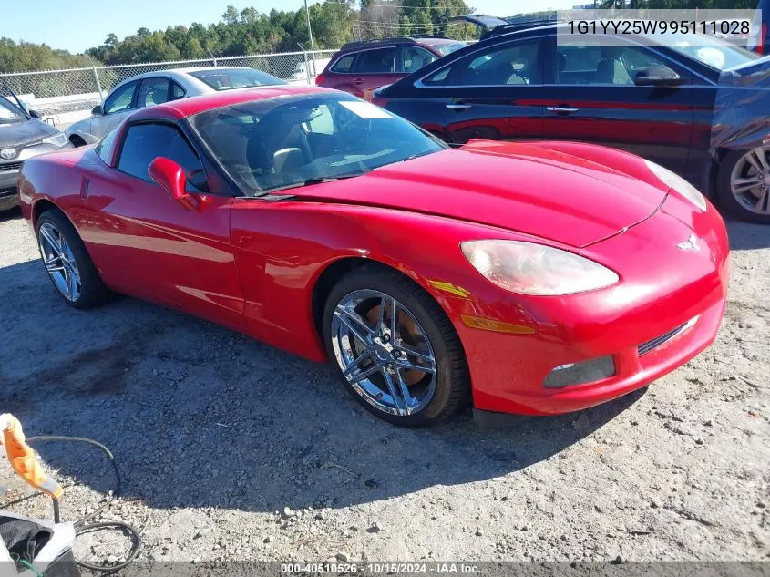 2009 Chevrolet Corvette VIN: 1G1YY25W995111028 Lot: 40510526