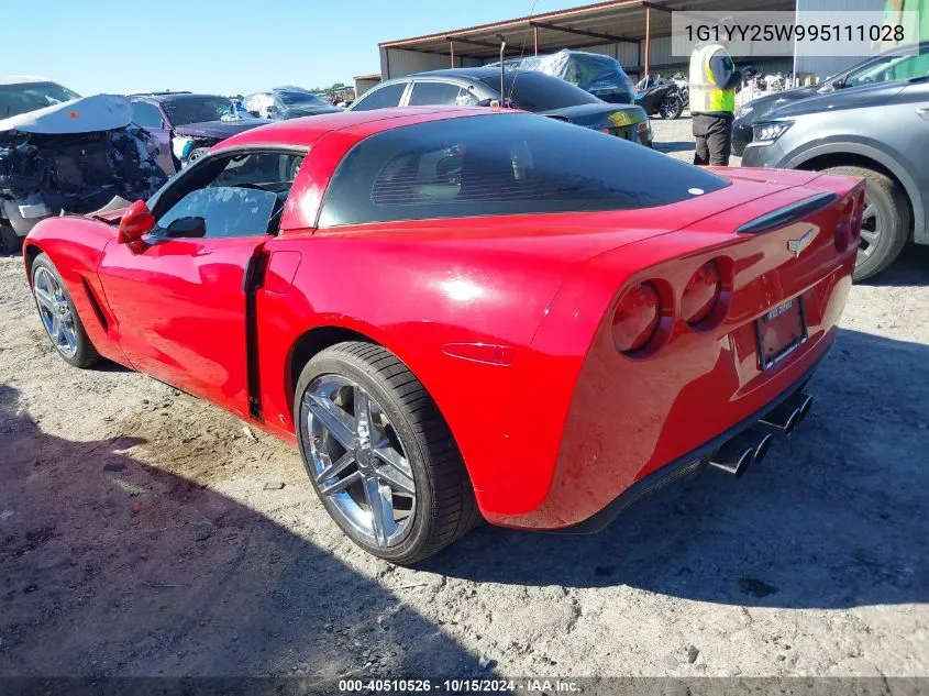 2009 Chevrolet Corvette VIN: 1G1YY25W995111028 Lot: 40510526