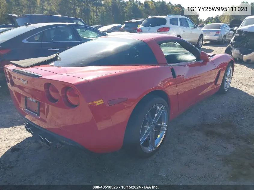 2009 Chevrolet Corvette VIN: 1G1YY25W995111028 Lot: 40510526