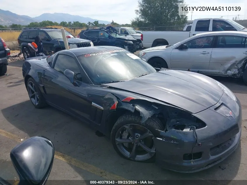 2010 Chevrolet Corvette Grand Sport VIN: 1G1YV2DW4A5110139 Lot: 40379343