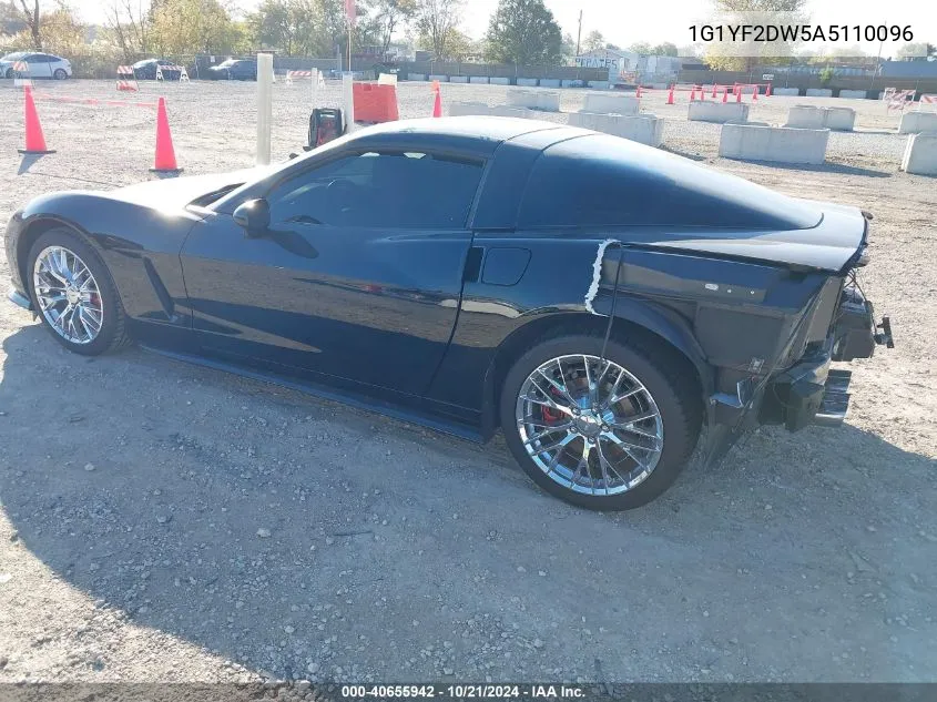 2010 Chevrolet Corvette VIN: 1G1YF2DW5A5110096 Lot: 40655942