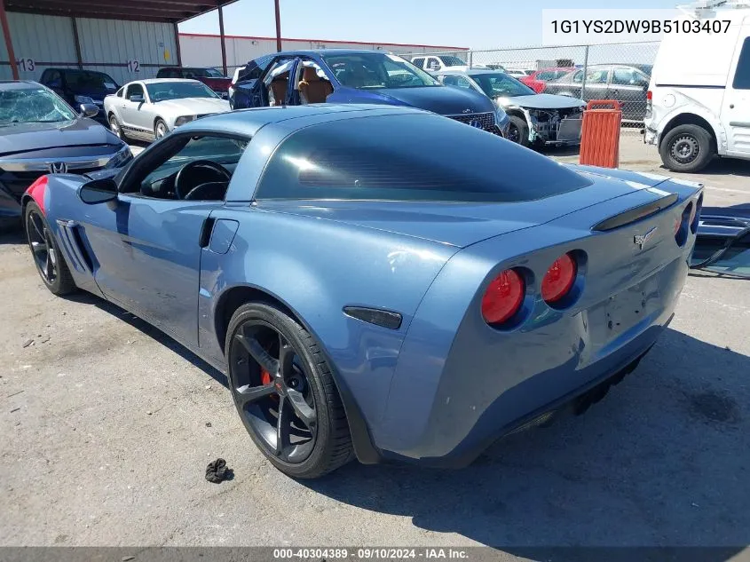 2011 Chevrolet Corvette Grand Sport VIN: 1G1YS2DW9B5103407 Lot: 40304389