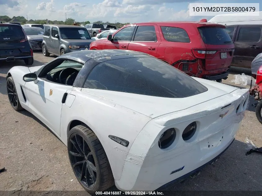 2011 Chevrolet Corvette Zr1 VIN: 1G1YM2DT2B5800479 Lot: 40416887