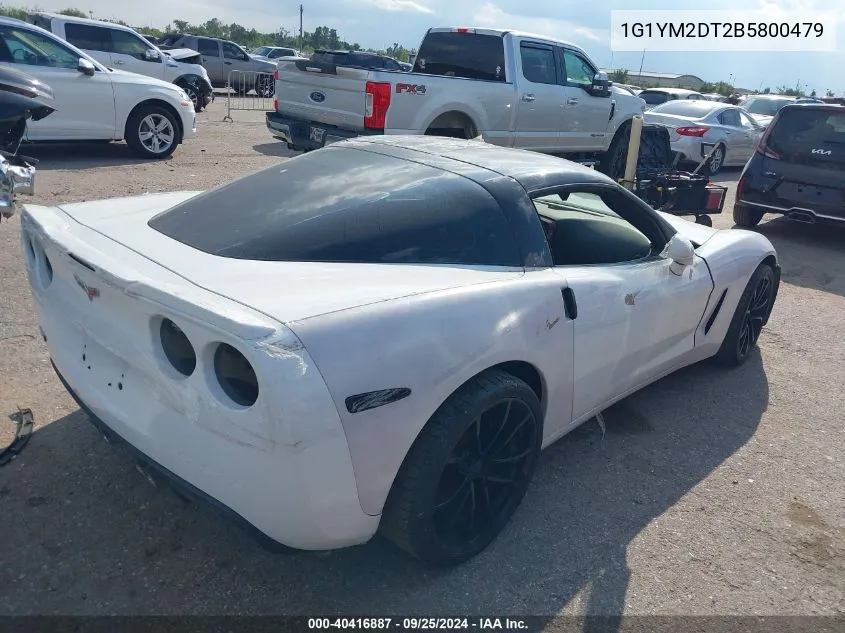 2011 Chevrolet Corvette Zr1 VIN: 1G1YM2DT2B5800479 Lot: 40416887