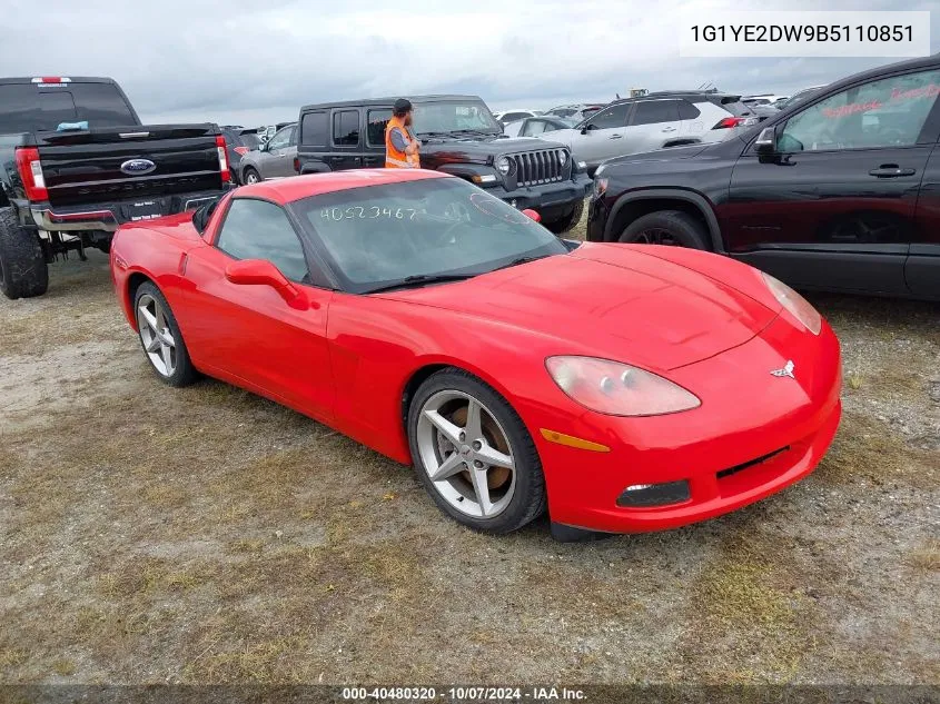 2011 Chevrolet Corvette VIN: 1G1YE2DW9B5110851 Lot: 40480320