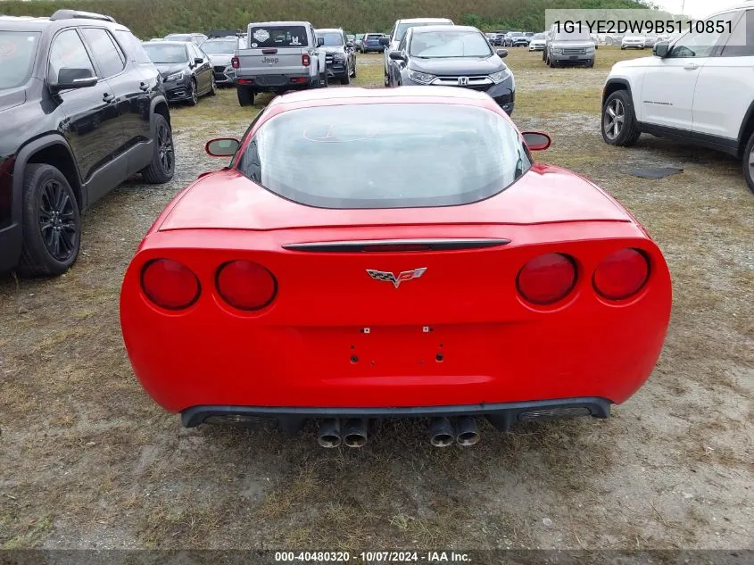 2011 Chevrolet Corvette VIN: 1G1YE2DW9B5110851 Lot: 40480320