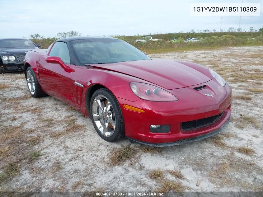 2011 Chevrolet Corvette Grand Sport VIN: 1G1YV2DW1B5110309 Lot: 40713780